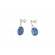 Deep Blue Faceted Tanzanite Drop Earrings